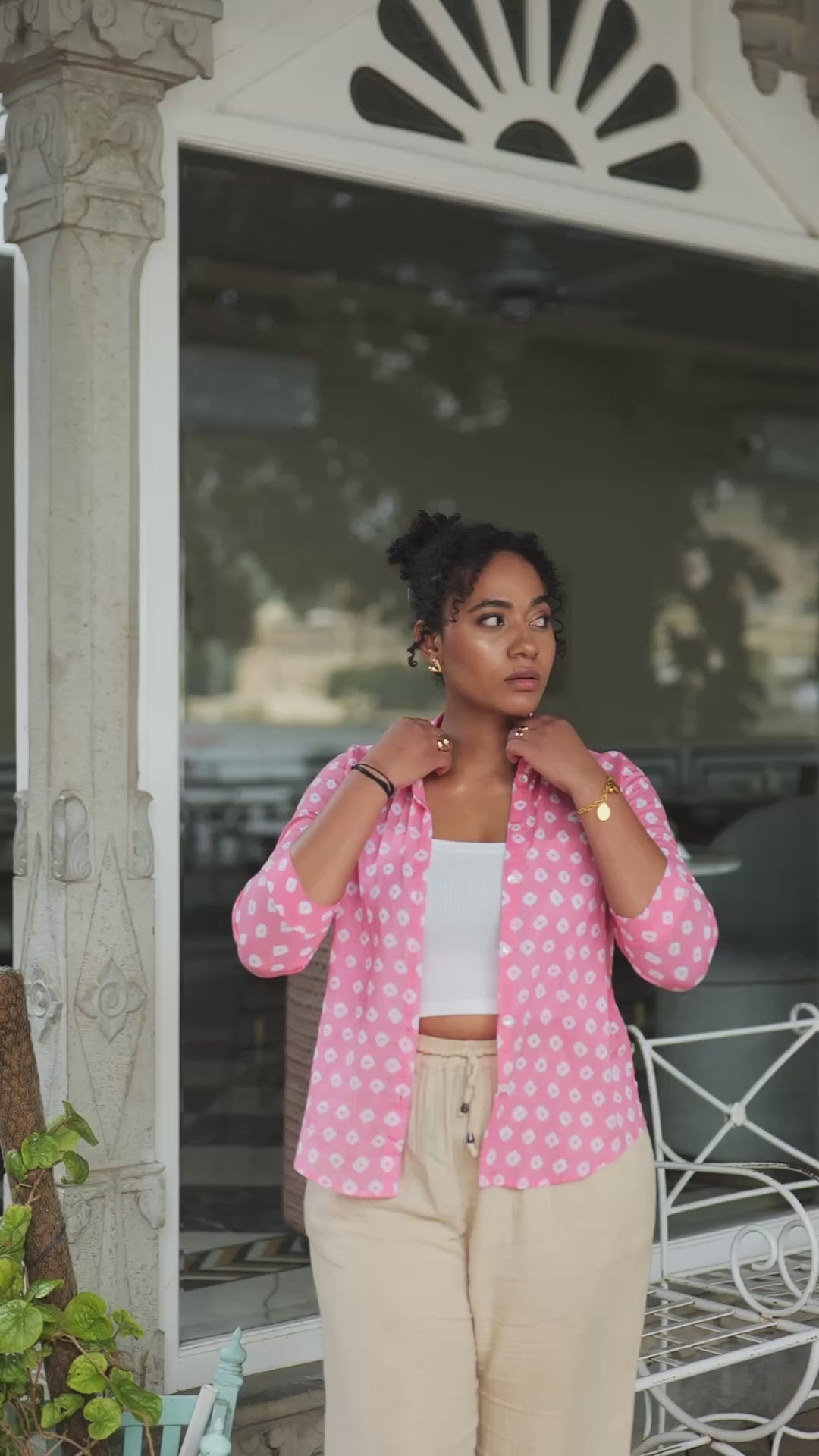 Meet Jellybean by The Sootee — a playful yet poised Bandhani mulmul cotton shirt in soft peach with white motifs. Handcrafted using traditional tie-dye, it blends artisanal craft, sustainable fashion, and slow-fashion values for easy elegance in everyday wear.