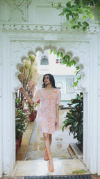 Meet Tangy by The Sootee — a bright orange Shibori cotton dress with a soft V-neckline, puff sleeves, and side pockets. Fully lined and artisanally hand-dyed, this playful slow-fashion piece blends bold color, comfort, and everyday charm.